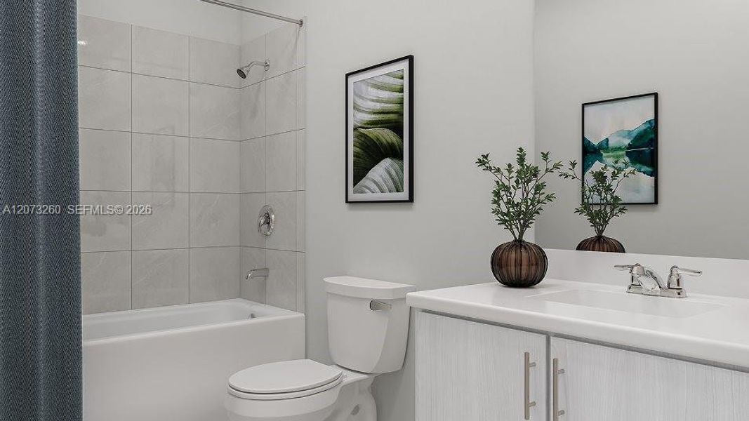 Furnished interior view inside a new home in Solstice, Miami (Image 5).