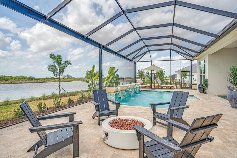 2D floor plan layout for the Willow Signature by GHO Homes in Belterra, Port St. Lucie, FL (Image 72).