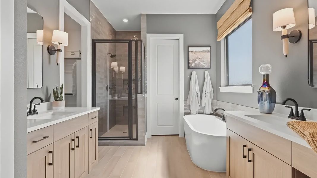 Representative furnished interior of a home built from the Melody by Chesmar Homes in Newhaven, Manor (Image 12).