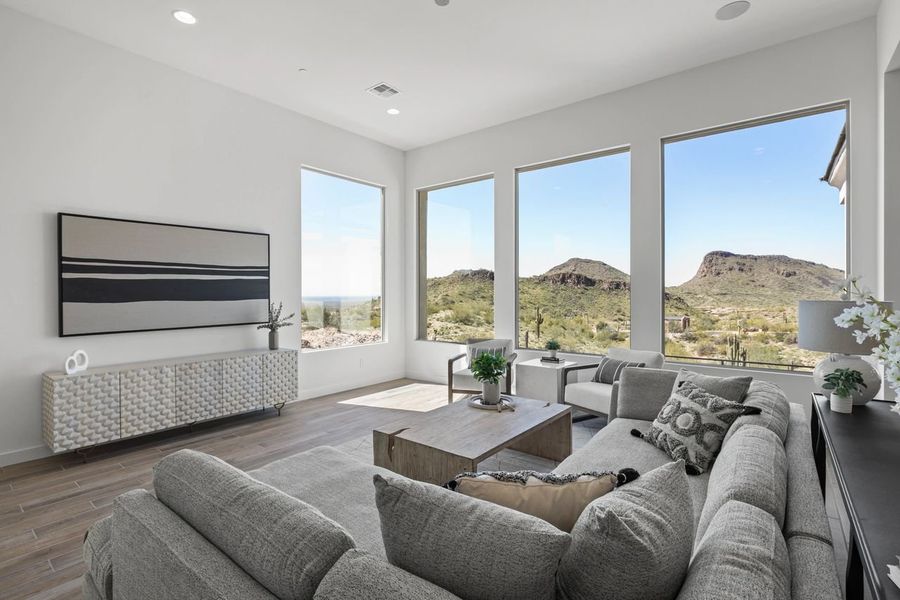 Representative furnished interior of a home built from the Overlook by KLMR Homes in Bellos at The Summit, Fountain Hills (Image 19).