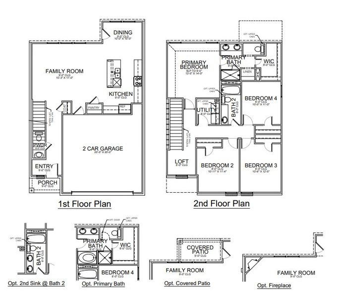 2D floor plan layout for the Florence by Megatel Homes in Craig Ranch North, McKinney, TX (Image 2). 2D floor plan layout for the Florence by Megatel Homes in Craig Ranch North, McKinney, TX (Image 2).