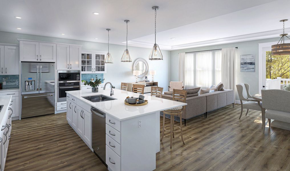 Kitchen with island