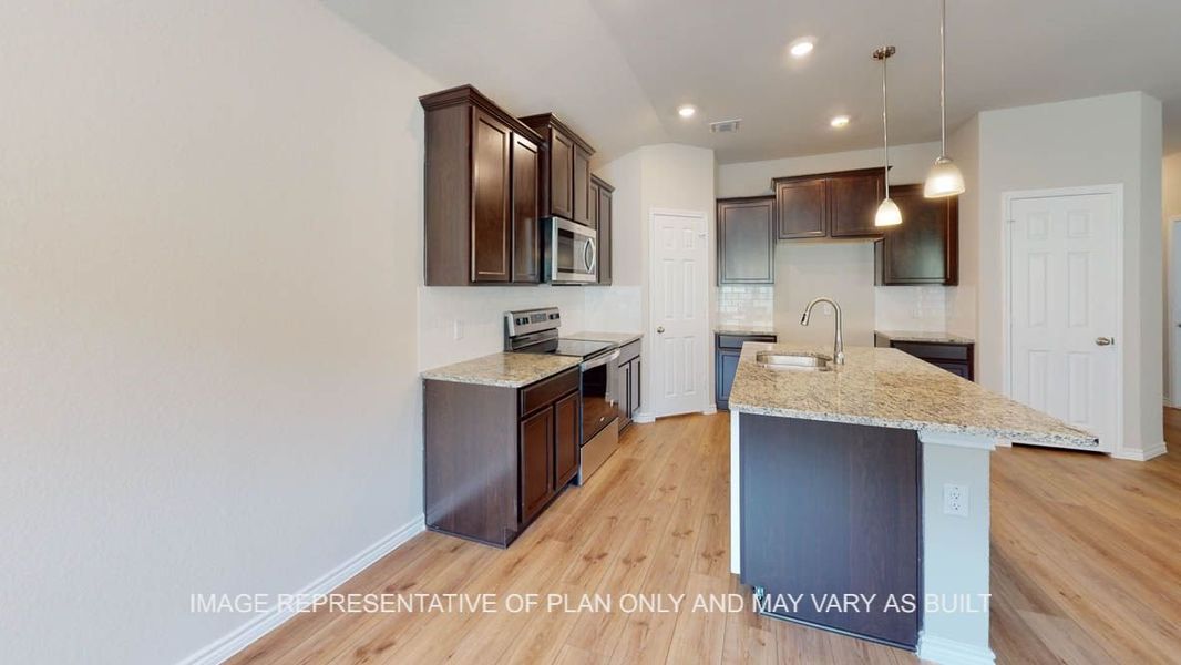 Furnished interior view inside a new home in Creekfall, Burnet (Image 8).