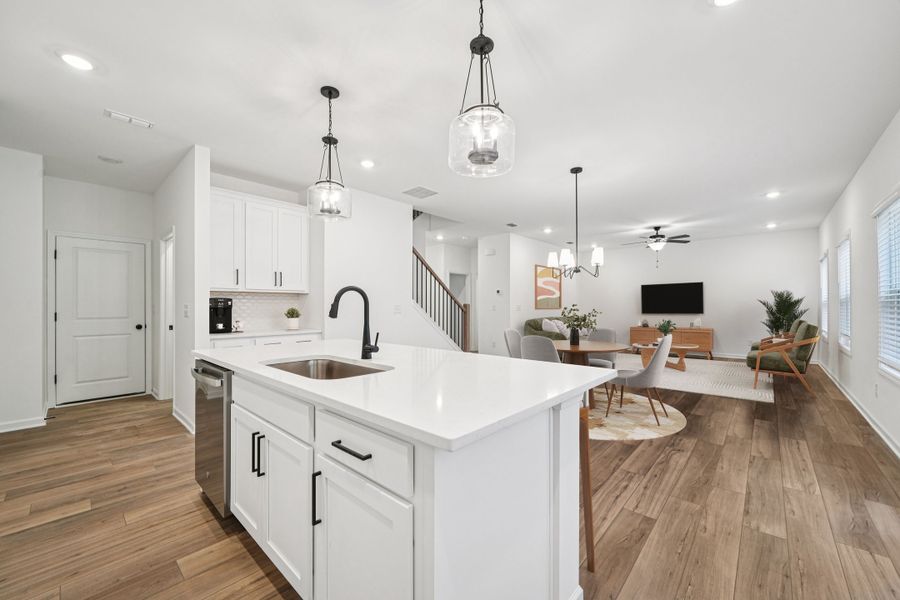 Representative furnished interior of a home built from the Cardiff by Ashton Woods in Eastlyn Crossing - Single Family, Flowery Branch (Image 5).