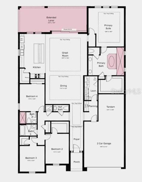 2D floor plan layout of this home in The Cove at West Port, Port Charlotte, FL (Image 5). 2D floor plan layout of this home in The Cove at West Port, Port Charlotte, FL (Image 5).