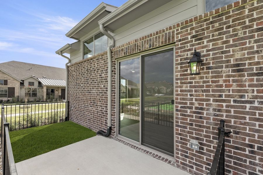 Exterior details and patio area of a home in Woodbridge Villas, Wylie (Image 3). Exterior details and patio area of a home in Woodbridge Villas, Wylie (Image 3).