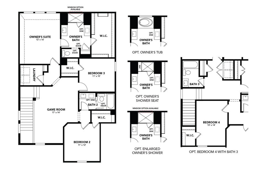 2D floor plan layout of this home in Walden Pond, Forney, TX (Image 3).