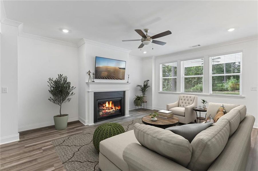 Furnished interior view inside a new home in Bailey Fence, Dacula (Image 9).