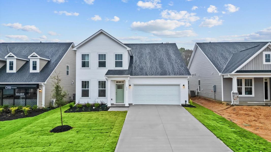 Elegant exterior with eye-catching curb appeal in a first-class DRB Homes community Elegant exterior with eye-catching curb appeal in a first-class DRB Homes community