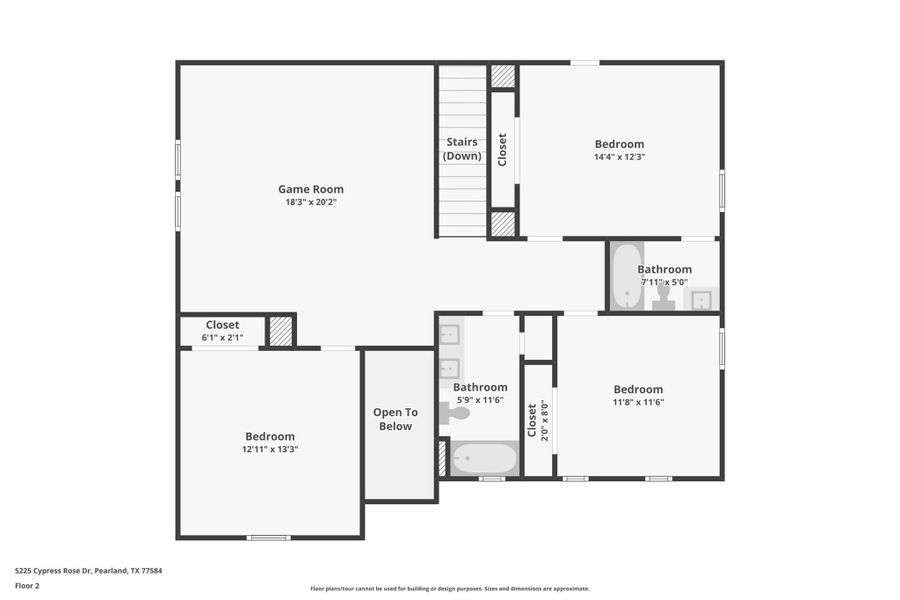 2D floor plan layout of this home in Stewart's Ranch, Conroe, TX (Image 2). 2D floor plan layout of this home in Stewart's Ranch, Conroe, TX (Image 2).