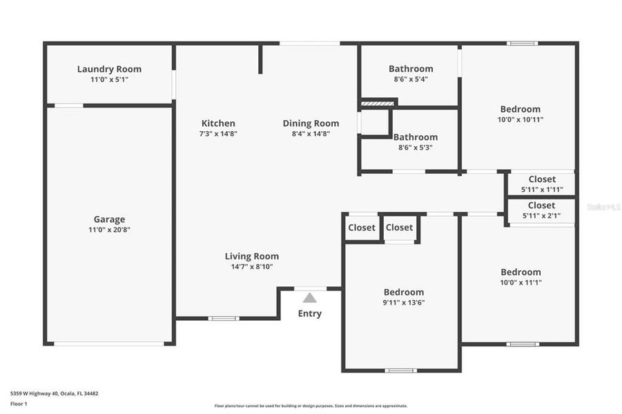 2D floor plan layout of this home in , Ocala, FL (Image 5).