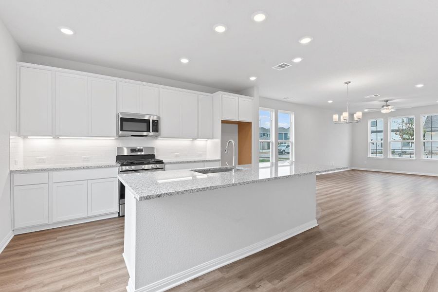 Furnished interior view inside a new home in Retreat at Hero Way, Leander (Image 14).