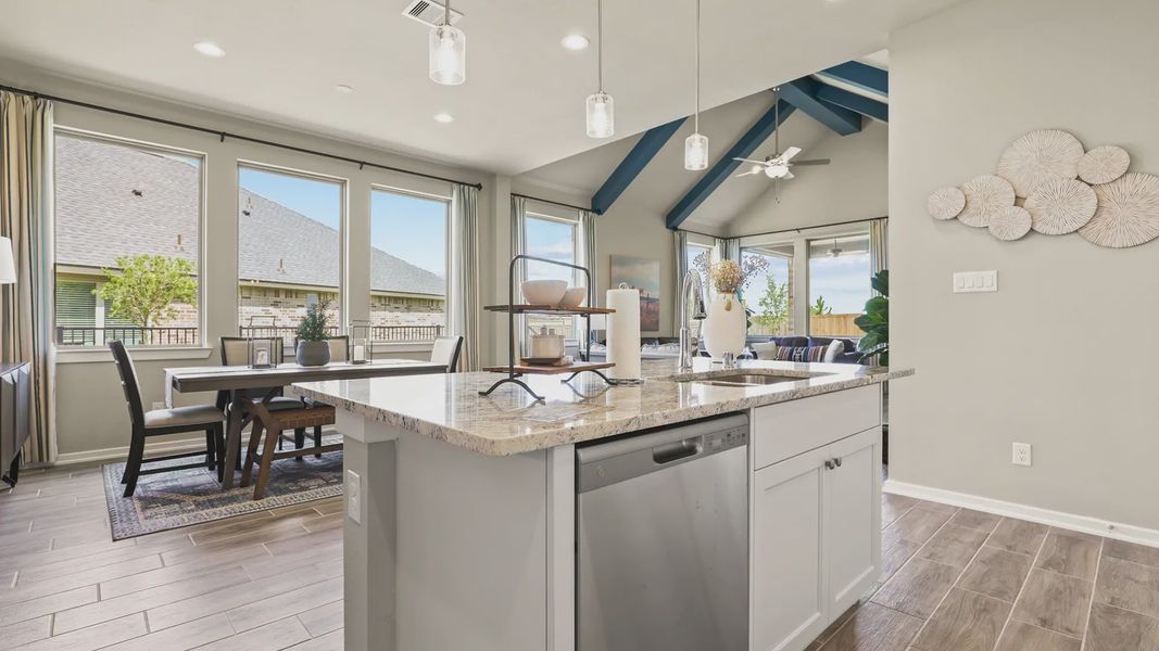 Representative furnished interior of a home built from the Oxford by Chesmar Homes in Bridgeland 45's, Cypress (Image 11).