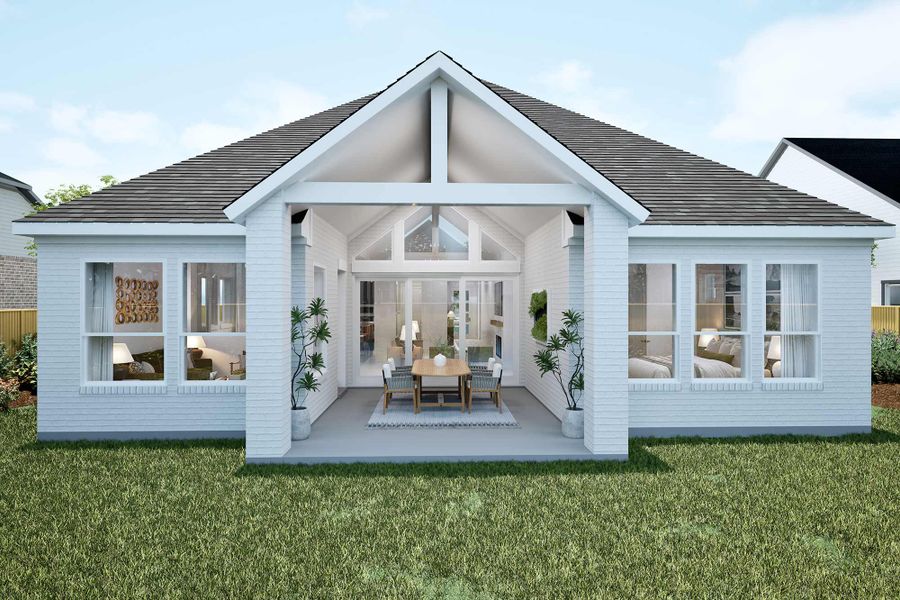 Representative exterior details of a home built from the The Brandsville by David Weekley Homes in The Highlands Encore - Tranquil Collection, Porter (Image 4).