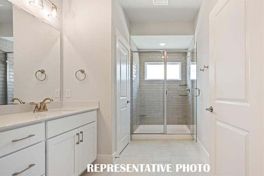 You'll never want to leave this spacious and beautiful walk in shower! REPRESENTATIVE PHOTO You'll never want to leave this spacious and beautiful walk in shower! REPRESENTATIVE PHOTO
