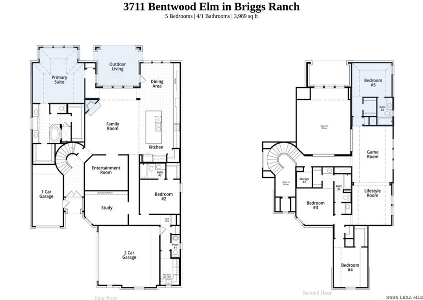 2D floor plan layout of this home in Briggs Ranch, San Antonio, TX (Image 3). 2D floor plan layout of this home in Briggs Ranch, San Antonio, TX (Image 3).