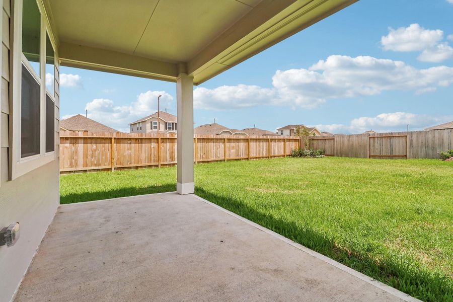 Enjoy the outdoors on the covered patio