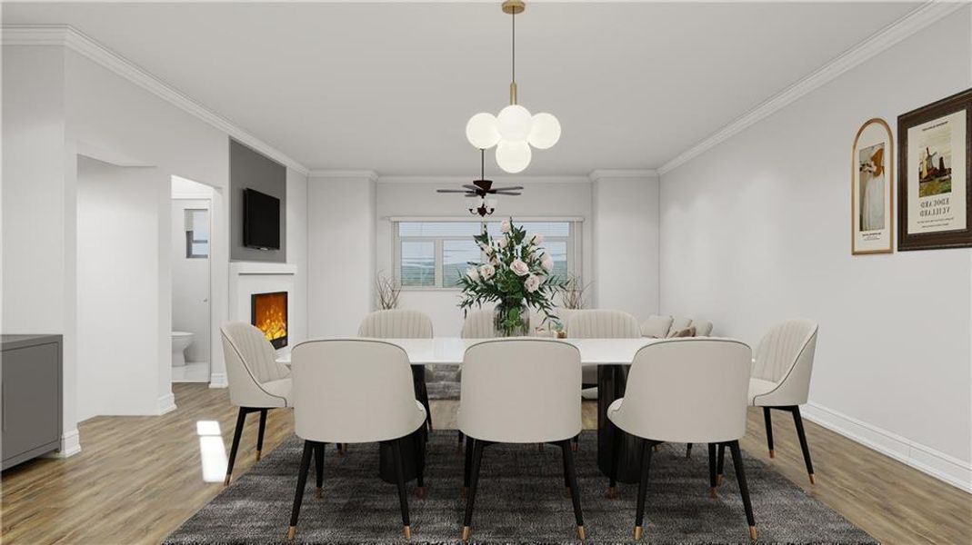 Furnished interior view inside a new home in , Cumming (Image 28).