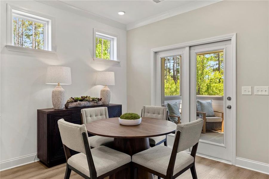 Furnished interior view inside a new home in The Court at Gainesville Township, Gainesville (Image 4).