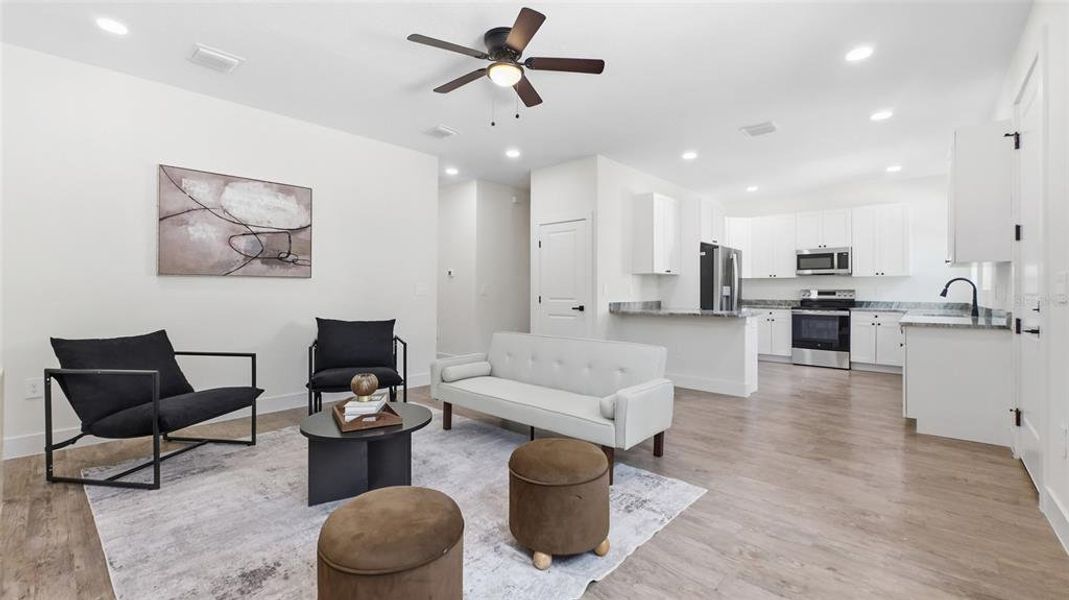 Furnished interior view inside a new home in , Tampa (Image 18). Furnished interior view inside a new home in , Tampa (Image 18).