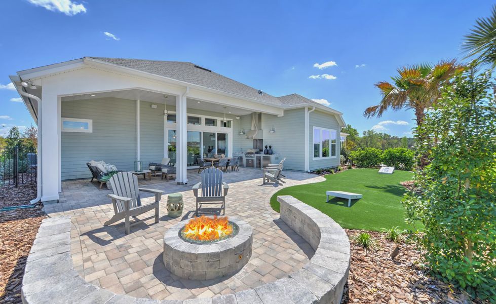 Front exterior of a new home in Oakmont, Gainesville, FL, highlighting curb appeal (Image 20).