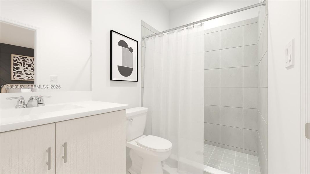 Furnished interior view inside a new home in Breezewood, Miami (Image 9).