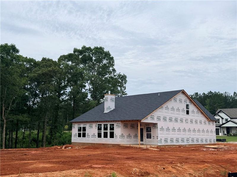 In-progress construction of a new home in Waters Edge, Mansfield, GA (Image 18).