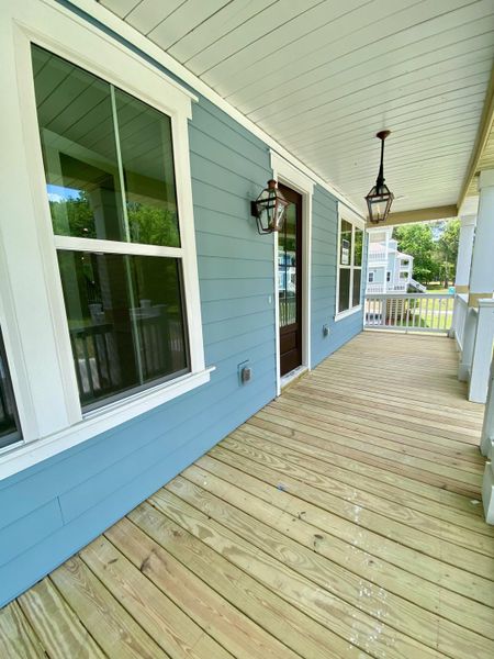 Exterior details and patio area of a home in Waterloo Estates, Johns Island (Image 18).