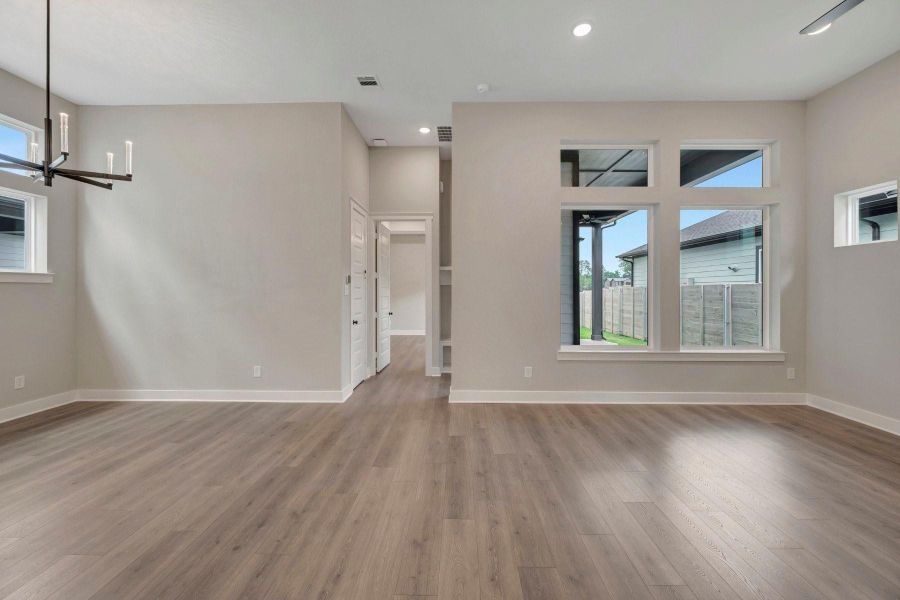 Spacious, unfurnished interior of a new home in Two Step Farm - Landmark Row Collection, Montgomery (Image 15). Spacious, unfurnished interior of a new home in Two Step Farm - Landmark Row Collection, Montgomery (Image 15).