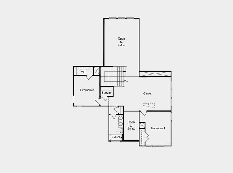2D floor plan layout for the Windsor by Taylor Morrison in Turners Crossing, Austin, TX (Image 4). 2D floor plan layout for the Windsor by Taylor Morrison in Turners Crossing, Austin, TX (Image 4).