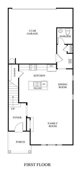 2D floor plan layout for the Sequoia by Rocklyn Homes in Marble Ridge, Athens, GA (Image 3).