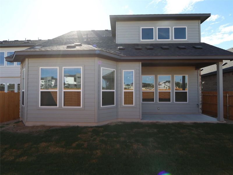 Exterior details and patio area of a home in Estancia West, Manchaca (Image 3). Exterior details and patio area of a home in Estancia West, Manchaca (Image 3).