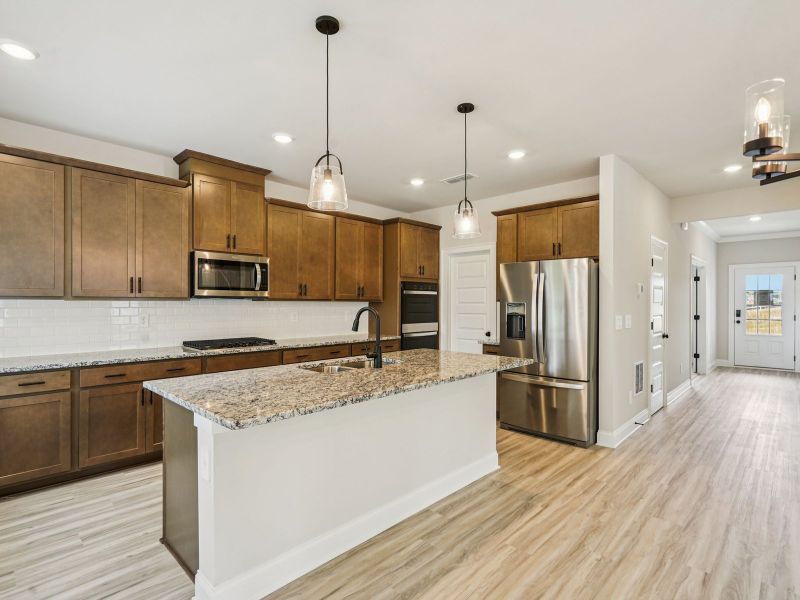 The Dakota Basement floorplan with the Calm Latte interior package.