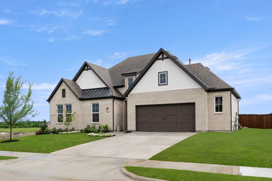 Representative exterior photo of a completed home built from the Diana - 70 ft Home Site by Rockwell Homes in Nelson Lake Estates, Rockwall, TX (Image 2). Representative exterior photo of a completed home built from the Diana - 70 ft Home Site by Rockwell Homes in Nelson Lake Estates, Rockwall, TX (Image 2).