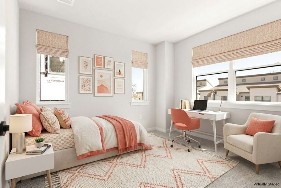 Furnished interior view inside a new home in Willow Grove Townhomes, Melissa (Image 29). Furnished interior view inside a new home in Willow Grove Townhomes, Melissa (Image 29).