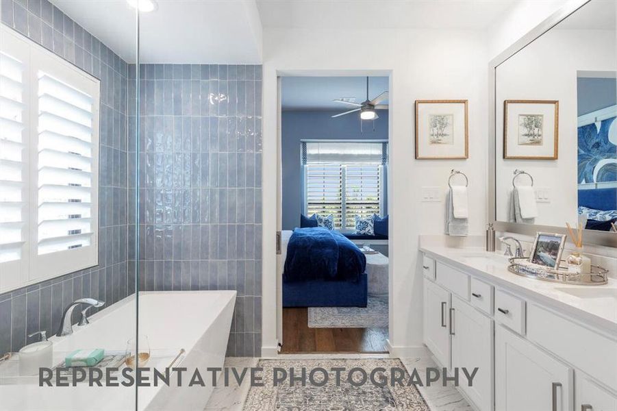 Furnished interior view inside a new home in Wellington, Haslet (Image 34).