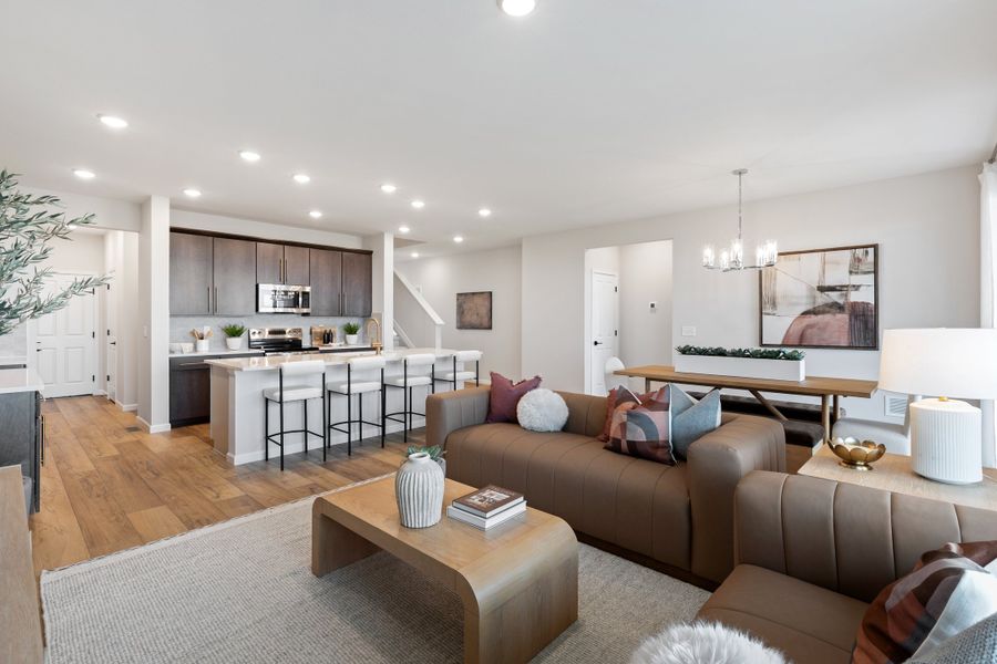 Representative furnished interior of a home built from the The Windom by Risewell Homes in Cordovan, Firestone (Image 11).