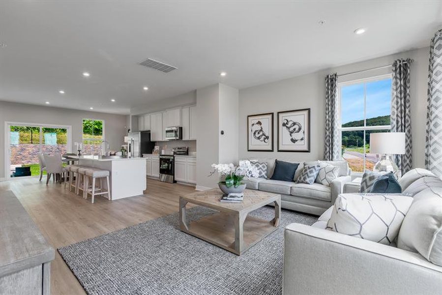 Representative furnished interior of a home built from the Overture by Ryan Homes in Moore Farm Townhomes, Indian Trail (Image 25).