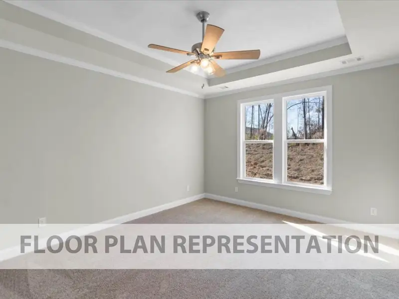 Representative unfurnished interior of a home built from the Jamison by Ivey Homes in Sinclair at Crawford Creek, Grovetown (Image 10).