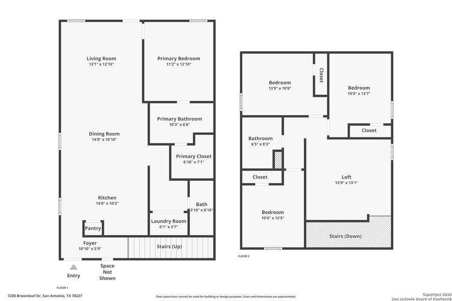 2D floor plan layout of this home in Torian Village: Belmar Collection, San Antonio, TX (Image 3).