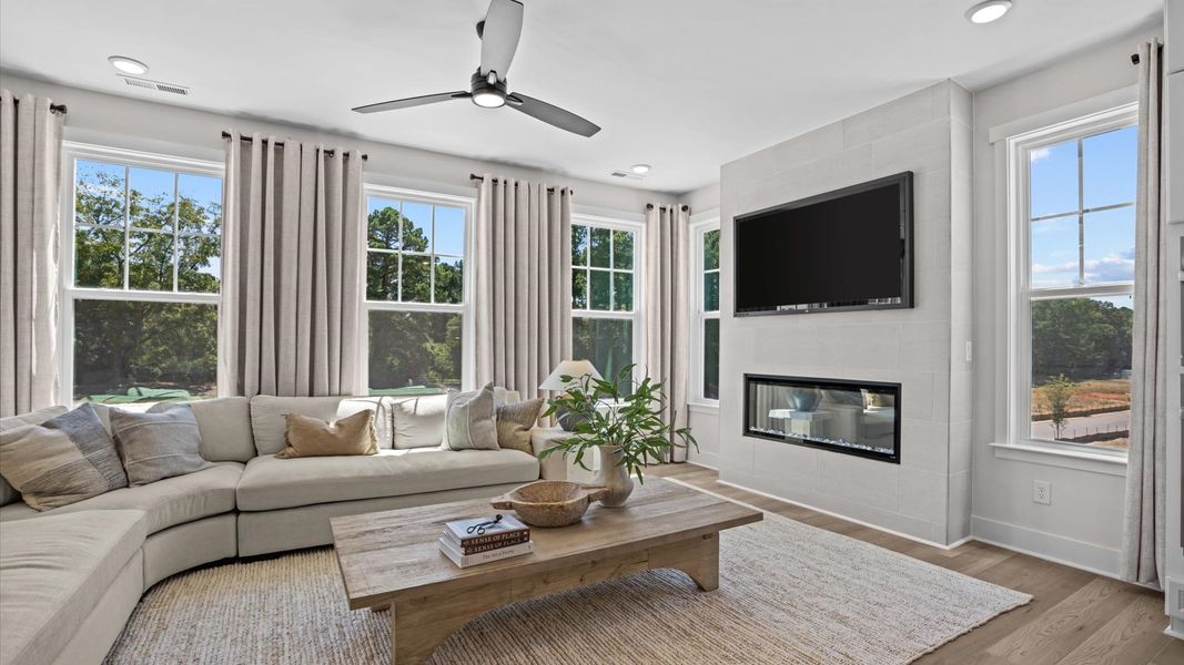 Representative furnished interior of a home built from the Harlow by DRB Homes in Bayberry, Raleigh (Image 17).