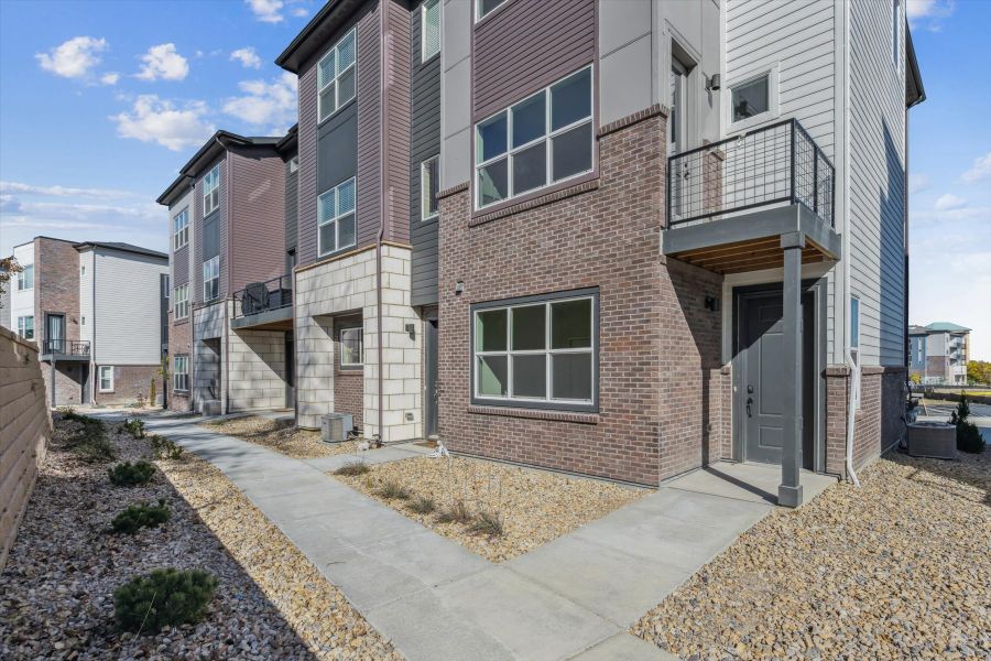 A row of buildings. A row of buildings.