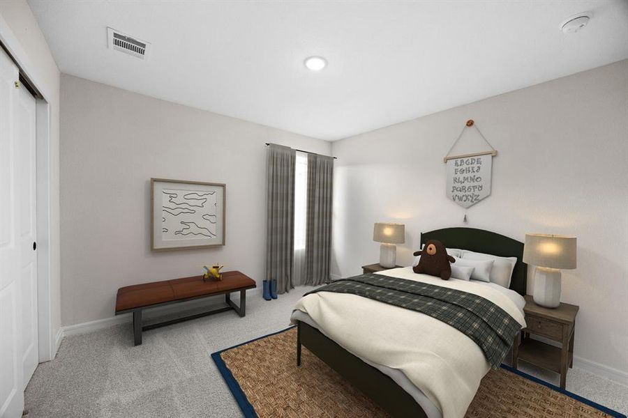 Furnished interior view inside a new home in Aspire at Noble Ridge, Howe (Image 14).