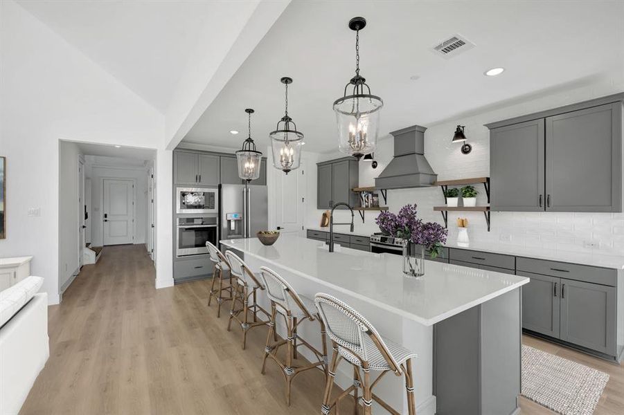 Furnished interior view inside a new home in Kreymer at the Park, Wylie (Image 31).