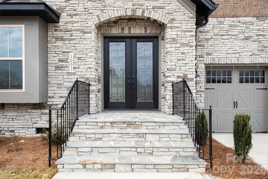 Exterior details and patio area of a home in Heritage at Marvin, Marvin (Image 3).