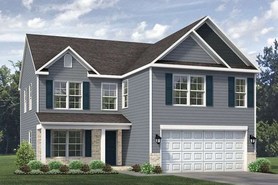 Representative exterior photo of a completed home built from the Greensboro by Keystone Homes NC in The Wilcox, Greensboro, NC (Image 30).