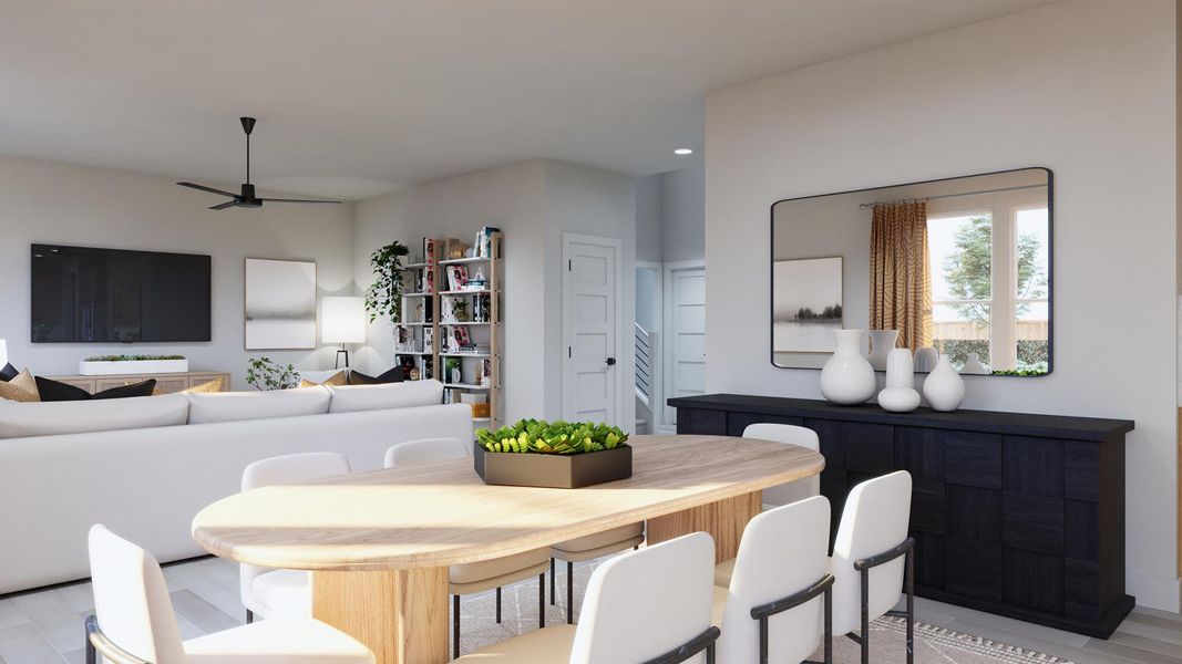 Representative furnished interior of a home built from the Beau by Risewell Homes in Sage Collection – Freedom at Anthem, Kyle (Image 13).