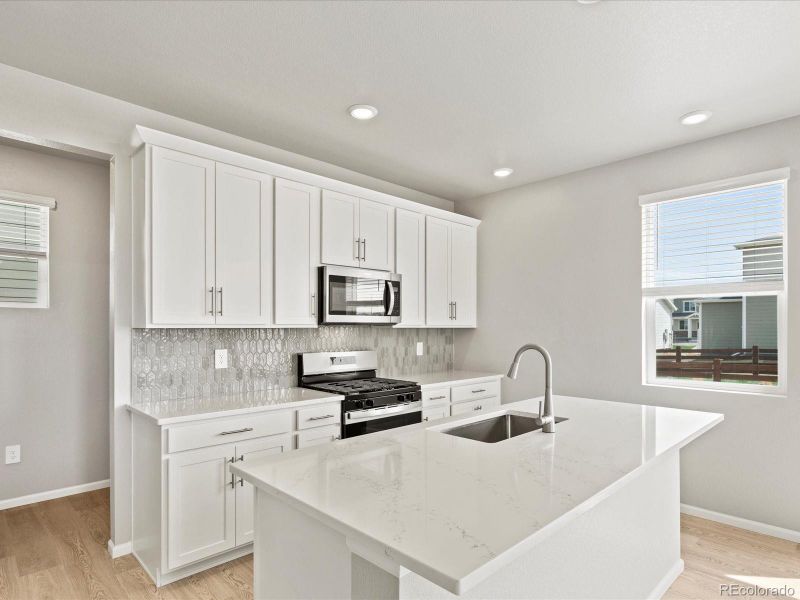 Furnished interior view inside a new home in Revere at Johnstown, Johnstown (Image 7). Furnished interior view inside a new home in Revere at Johnstown, Johnstown (Image 7).