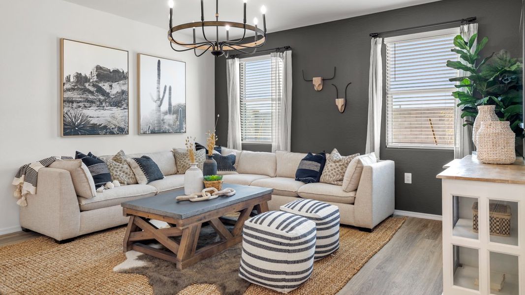 Furnished interior view inside a new home in Remington, Buckeye (Image 13). Furnished interior view inside a new home in Remington, Buckeye (Image 13).