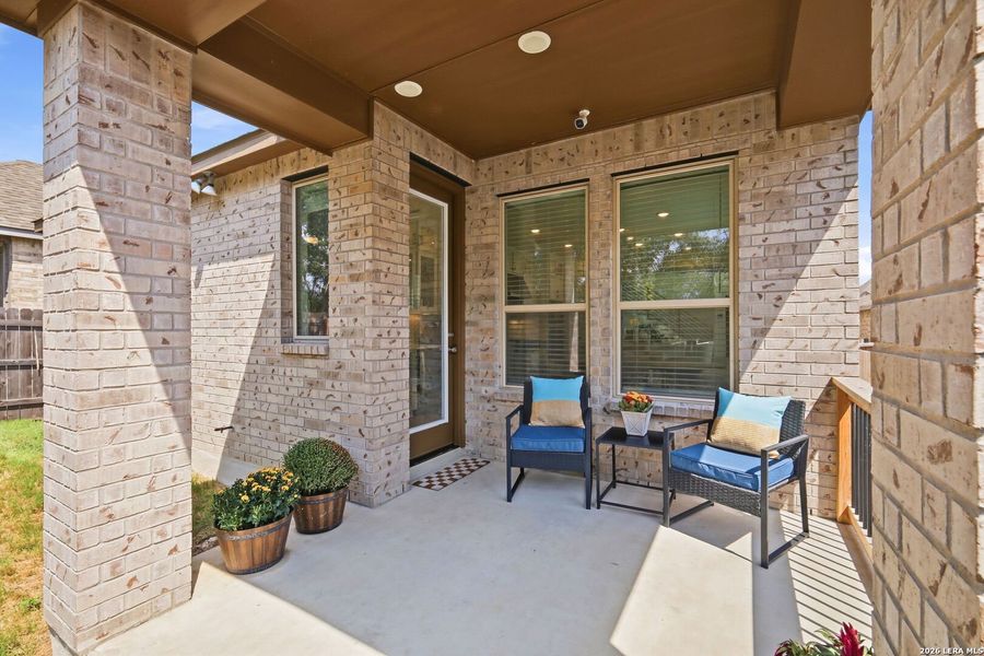 Exterior details and patio area of a home in Gruene Villages, New Braunfels (Image 28).
